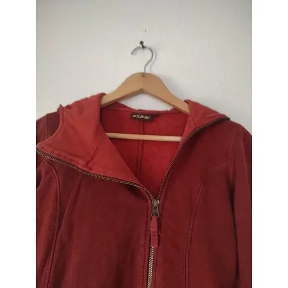 Kuhl Women's Size XS Cranberry Red Asymmetric  Zip Front Hooded Jacket - Picture 6 of 10